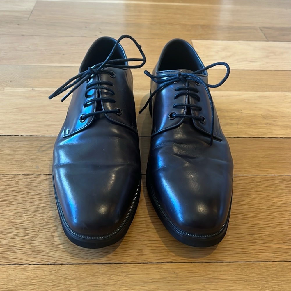 Karl Lagerfeld Paris Brown Leather Lace Up Shoes